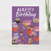 Gâteaux et carte d'anniversaire de glaces (Devant)