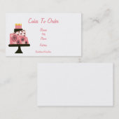 Gâteaux pour commander le carte de visite (Devant / Derrière)