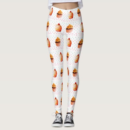 Gâteaux sucrés Leggings personnalisés (Devant)
