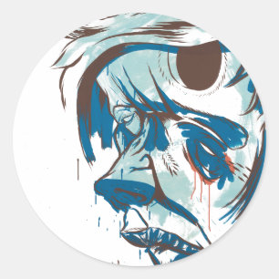 Gaten in mijn hoofd ronde sticker