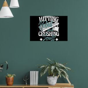 Gaten Raken Ziel Verpletteren Cornhole Speler Bean Poster