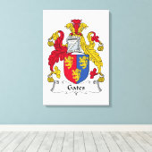 Gates Family Crest Canvas Afdruk (Insitu (Houten vloer))