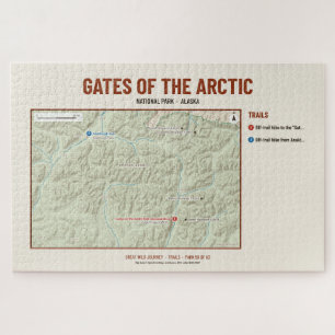 Gates of the Arctic National Park Wandelkaart Puzz Legpuzzel