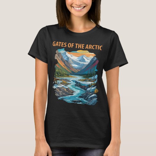 Gates of the Arctic River Blue Reis T-shirt (Voorkant)