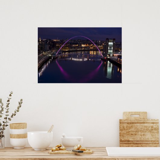 Gateshead Millennium Bridge Poster (Keuken)