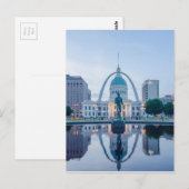 gateway arch.louis missouri skyline ' s nachts briefkaart (Voorkant / Achterkant)
