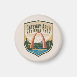 Gateway Arch National Park Badge Magneet