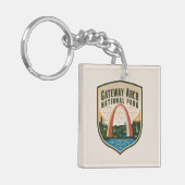 Gateway Arch National Park Badge Sleutelhanger (Voorkant Links)