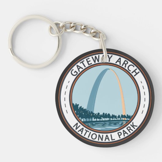 Gateway Arch National Park Badge Sleutelhanger (Voorkant)