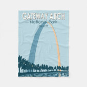 Gateway Arch National Park Fleece Deken (Voorkant)