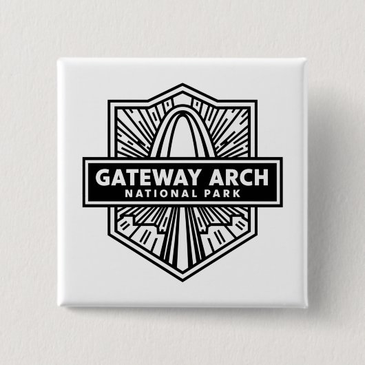 Gateway Arch National Park Gift of Souvenir Vierkante Button 5,1 Cm (Voorkant)