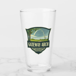 Gateway Arch National Park Illustratie Retro Art Glas
