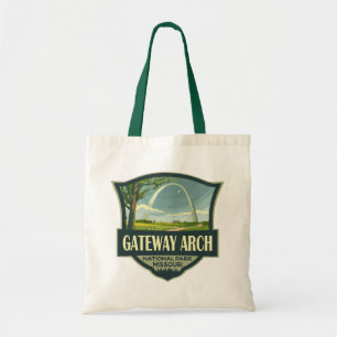 Gateway Arch National Park Illustratie Retro Art Tote Bag