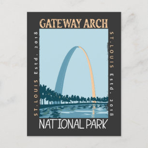 Gateway Arch National Park in nood Briefkaart