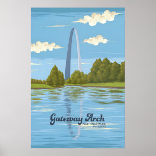 Gateway Arch National Park Reisposter Poster