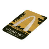 Gateway Arch National Park Retro Reiskunst Magneet (Linkerzijde)