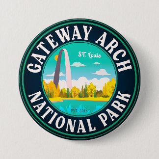Gateway Arch National Park Saint Louis - Missouri Ronde Button 7,6 Cm