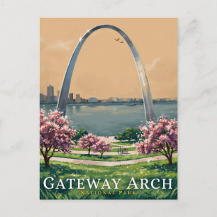 Gateway Arch National Park Schilderachtig Briefkaart