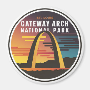 Gateway Arch National Park St. Louis Abstract Magneet