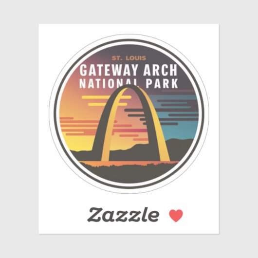 Gateway Arch National Park St. Louis Abstract Sticker (Vel)