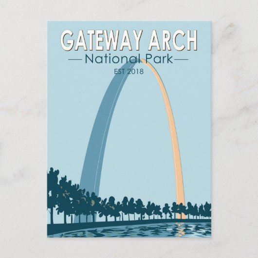 Gateway Arch National Park Vintage Briefkaart (Voorkant)