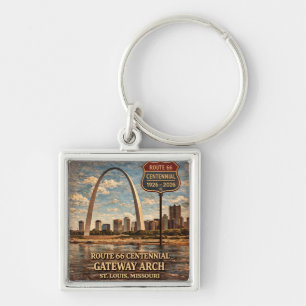 Gateway Arch Route 66 Eeuwfeest Sleutels Sleutelhanger