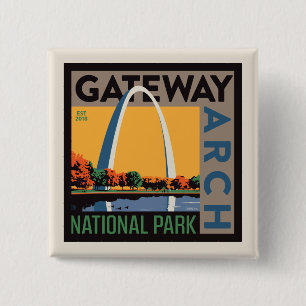 gateway-boog   St. Louis, Missouri Vierkante Button 5,1 Cm
