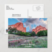 Gateway Rocks Garden Of Gods Carte Postale (Devant / Derrière)