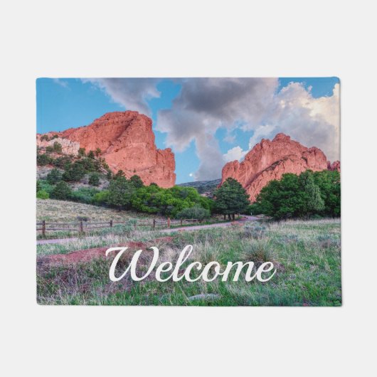 Gateway Rocks Garden of Gods Welcome Doormat Deurmat (Voorkant)