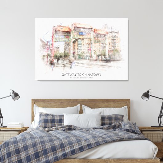 Gateway to Chinatown Vancouver ID711 Canvas Afdruk (Insitu (Slaapkamer))