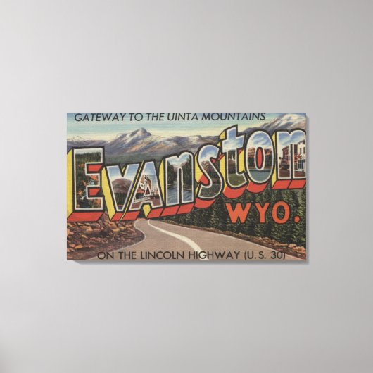 Gateway to the Uinta Mountains - Evanston, WY Canvas Afdruk (Voorkant)