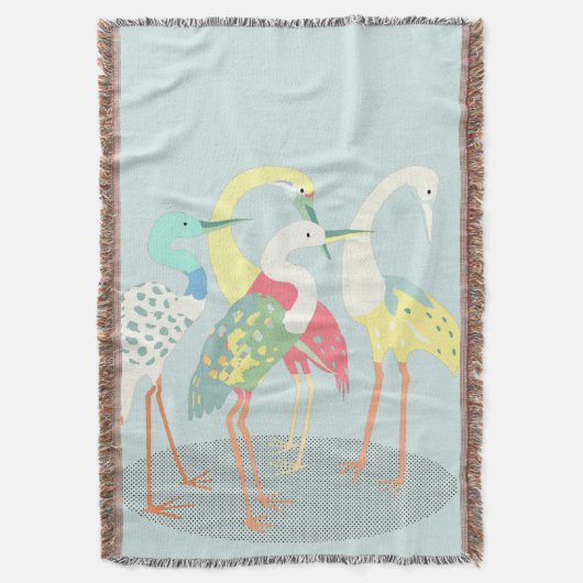 Gathered Cranes Deken (Voorkant Verticaal)