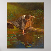 Gathering Lilies - Eastman Johnson Fine Art Poster (Voorkant)