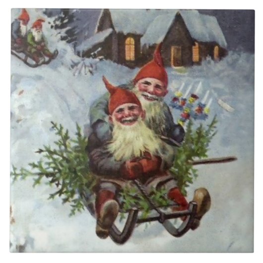 "Gathering Pine Boughs" by Jenny Nystrom Tegeltje (Voorkant)