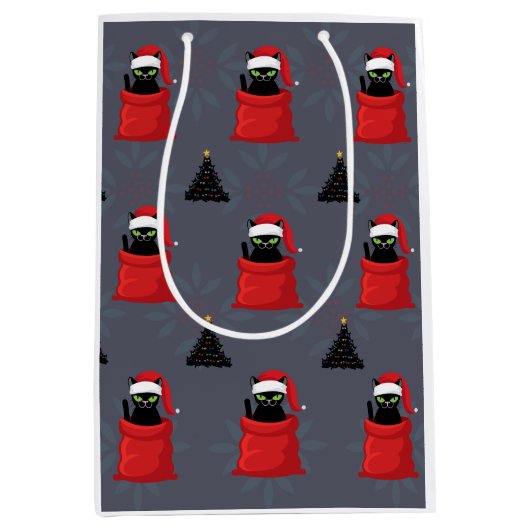 Gatito Cat Gift Bag - Grijs Medium Cadeauzakje (Voorkant)