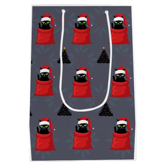 Gatito Cat Gift Bag - Grijs Medium Cadeauzakje (Achterkant)