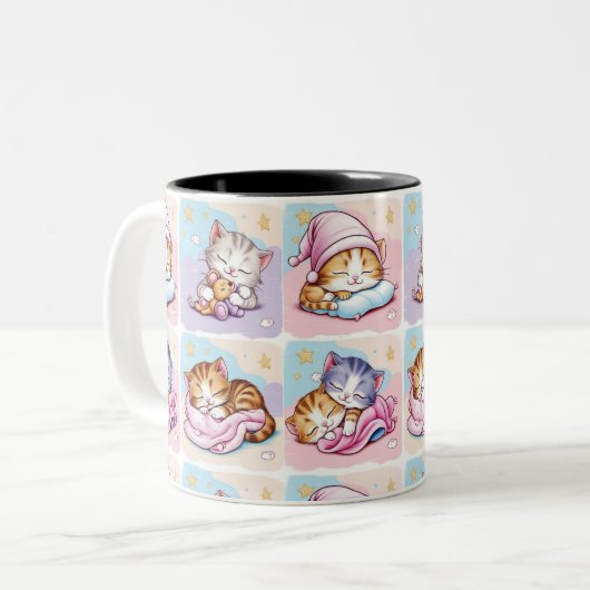 Gatito de Sueños Two-Tone Coffee Mug (Devant gauche)