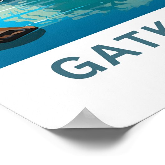 Gatklettur België Reisprint Poster (Hoek)