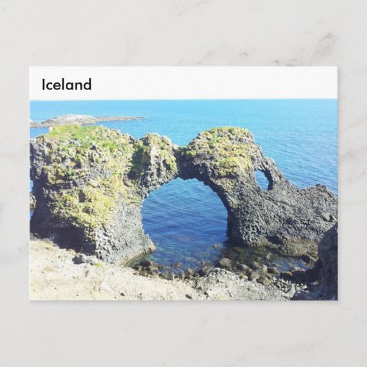 Gatklettur Stone Arch, Arnarstapi, IJsland Briefkaart (Voorkant)
