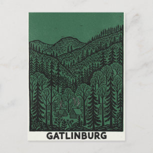 Gatlinburg Lijntekening Briefkaart