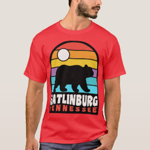 Gatlinburg Tennessee Beer Badge Retro Sunset T-shirt