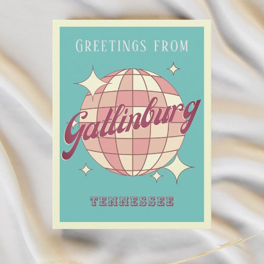 Gatlinburg Tennessee disco Retro  Briefkaart