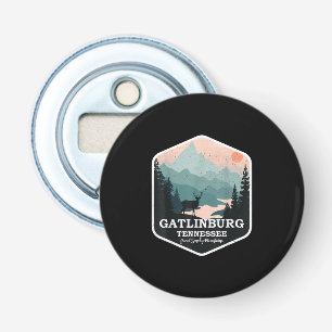Gatlinburg Tennessee Great Smoky Mountains Hiking Button Flesopener
