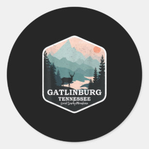 Gatlinburg Tennessee Great Smoky Mountains Hiking Ronde Sticker