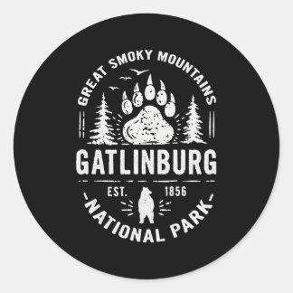 Gatlinburg Tennessee Great Smoky Mountains Ronde Sticker