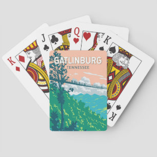 Gatlinburg Tennessee Illustratie Reiskunst Pokerkaarten