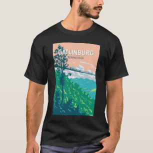 Gatlinburg Tennessee Illustratie Reiskunst T-shirt