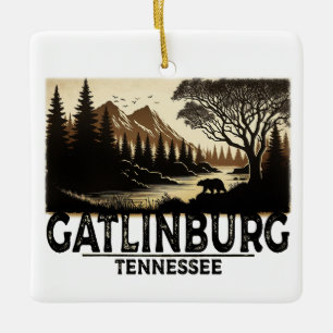 Gatlinburg Tennessee Smoky Mountains Keramisch Ornament