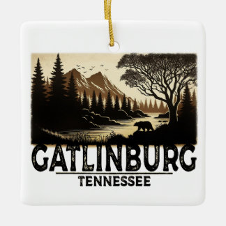 Gatlinburg Tennessee Smoky Mountains Keramisch Ornament