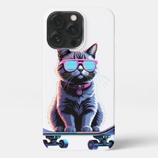 Gato Cyberpunk Neón – Colección de Diseño Phone iPhone 13 Pro Hoesje